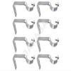 JAKABA Stainless Steel Mirror Finish Heavy Supports - Pack of 4 Pairs (8 Pcs) : Curtain Brackets/Holders - JKB16225SUP4 view 1