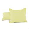 AURAVE Solid Cotton 220 TC Pillow Covers  Standard Size | Soft, Breathable & Durable | Luxury Hotel Quality with Envelope Closure - 18 X 27 Inches, Beige, 2 Piece view 2