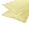 AURAVE Solid Cotton 220 TC Pillow Covers  Standard Size | Soft, Breathable & Durable | Luxury Hotel Quality with Envelope Closure - 18 X 27 Inches, Beige, 2 Piece view 3
