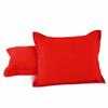 AURAVE Solid Cotton 220 TC Pillow Covers  Standard Size | Soft, Breathable & Durable | Luxury Hotel Quality with Envelope Closure - 18 X 27 Inches, Red, 2 Piece view 2