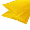 AURAVE Solid Cotton 220 TC Pillow Covers  Standard Size | Soft, Breathable & Durable | Luxury Hotel Quality with Envelope Closure (18"x27"_Yellow) 2 Piece view 3