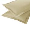 AURAVE Solid Cotton 220 TC Pillow Covers  Standard Size | Soft, Breathable & Durable | Luxury Hotel Quality with Envelope Closure - 18 X 27 Inches, Khaki, 2 Piece view 3