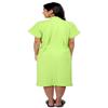 FEELBLUE Superior Women's Cotton Free Size Bathrobe Green view 2