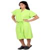 FEELBLUE Superior Women's Cotton Free Size Bathrobe Green view 3