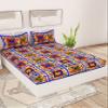 UniqChoice Blue Color Rajasthani Traditional Printed 120 TC 100% Cotton Double Bedsheet with 2 Pillow Cover,MUCD_148 view 1