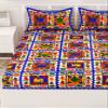 UniqChoice Blue Color Rajasthani Traditional Printed 120 TC 100% Cotton Double Bedsheet with 2 Pillow Cover,MUCD_148 view 4