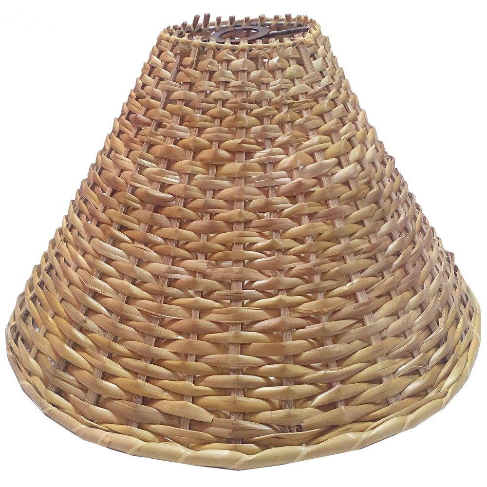 RDC Round Cane Hanging Pendant Lamp Shade (13 Inches, Cane)