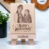 Incredible Gifts India Personalized Engraved Wooden Photo Frame For First Anniversary (5x4 Inches, Wood), Tabletop Rectangular view 4