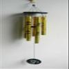 Tej Gifts - Feng Shui Metal Wind Chime Large 5 Golden with OM Pipes for Positive Energy view 1
