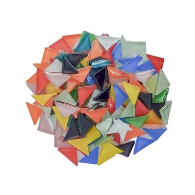 Sai Mosaic Art Triangular Multicolour Glass Mosaics 200 GMS, Multicolor
