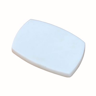 KLEO - Marble Stone Soap Dish Bath Accessories for Bath, Tub or Wash Basin in Curvy Rectangular Shape Made Out of Indian White Marble