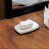 KLEO - Marble Stone Soap Dish Bath Accessories for Bath, Tub or Wash Basin in Curvy Rectangular Shape Made Out of Indian White Marble view 3