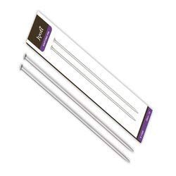 Jyoti Aluminium Knitting needle with 6 to 12 Flat Knob (25cm) - Set of 7