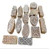 VARDHMAN Wooden Hand Carved Printing Stamp Block for Canvas & Textile Printing, Pottery Craft, Tattoo, Saree Border  10 pcs -Assorted (Flower & Border Designs) view 1