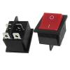 Futaba Portable Precision Red Light On/off Rocker Switch 250V 15 AMP 125/20A - Pack of Two view 1