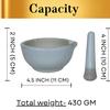 Salvus APP SOLUTIONS Porcelain Mortar & Pestle Set for Kitchen  Durable Kharad/Masher for Grinding & Mixing Herbs & Spices (4.5x2 Inches) view 2