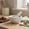 Salvus APP SOLUTIONS Porcelain Mortar & Pestle Set for Kitchen  Durable Kharad/Masher for Grinding & Mixing Herbs & Spices (4.5x2 Inches) view 4