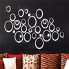 Wall1ders Circle, Mirror Stickers for Wall, Acrylic Mirror Wall Decor Sticker, Wall Mirror Stickers, Acrylic Stickers, Wall Stickers for Hall Room, Bed Room, Kitchen. (Silver) 30 Ring view 1