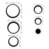 Wall1ders Circle, Mirror Stickers for Wall, Acrylic Mirror Wall Decor Sticker, Wall Mirror Stickers, Acrylic Stickers, Wall Stickers for Hall Room, Bed Room, Kitchen. (Silver) 30 Ring view 2