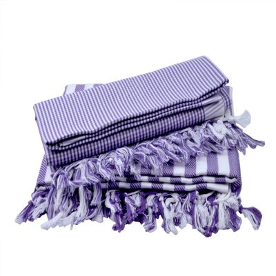 Sathiyas Cotton Bath Towel Pack of 2 (Lavendar)