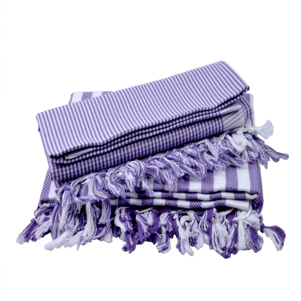 Sathiyas Cotton Bath Towel Pack of 2 (Lavendar)
