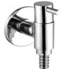Kamal Full Brass Nozzle Cock Tap with Wall Flange - Sleek | Wall Mounting | Chrome Finish | Elegant Finish, Anti-Corrosive - Silver (Pack of 1) view 1