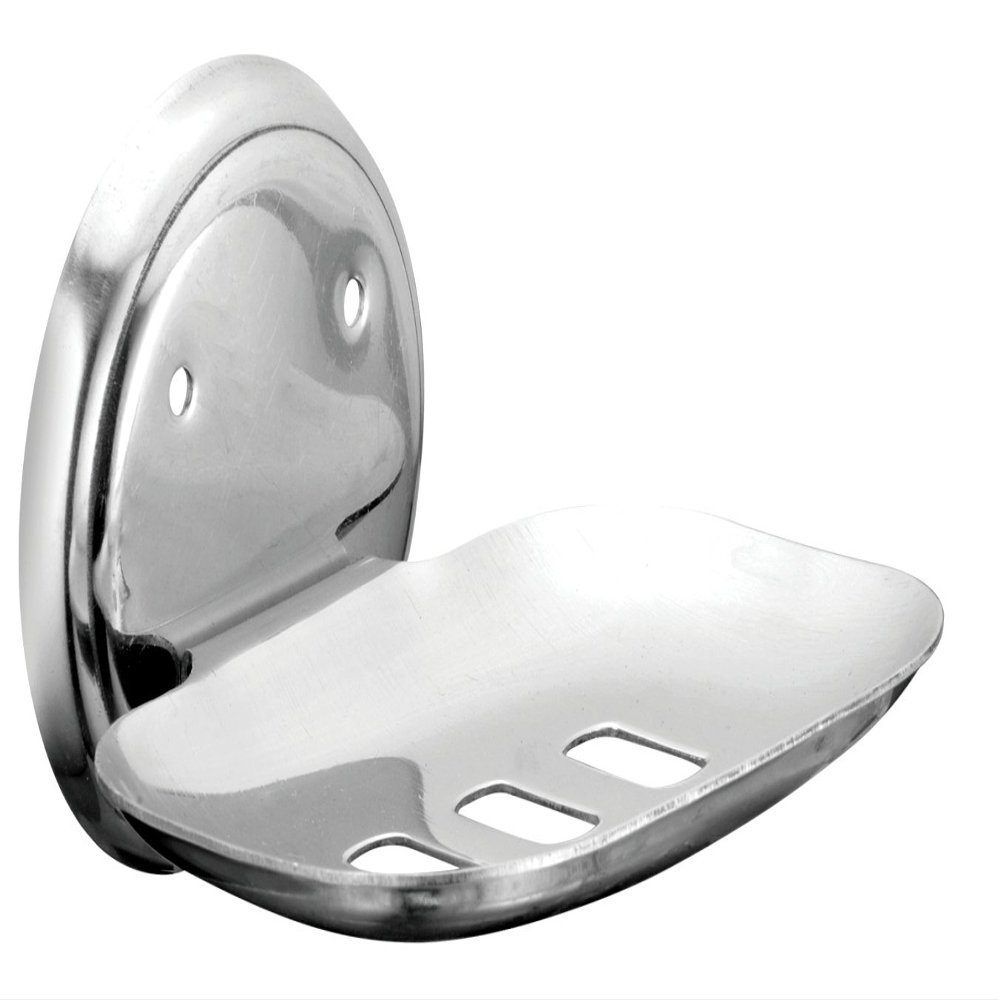 Kamal Stainless Steel Soap Dish - Soap Stand - Delta | Bathroom Soap Holder - Bathroom Accessories - Silver (Pack of 1)