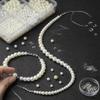 BeadsnFashion 6 Sizes Acrylic Pearl Beads Set - White & Off-White DIY Kit for Jewellery Making, Beading, Arts & Crafts, and Creative Projects view 3
