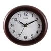 SaFaL Small Kitchen Beauty Abstract Full Figured Round Wooden Wall Clock (Brown, 17.5 cm x 17.5 cm x 5 cm) view 1