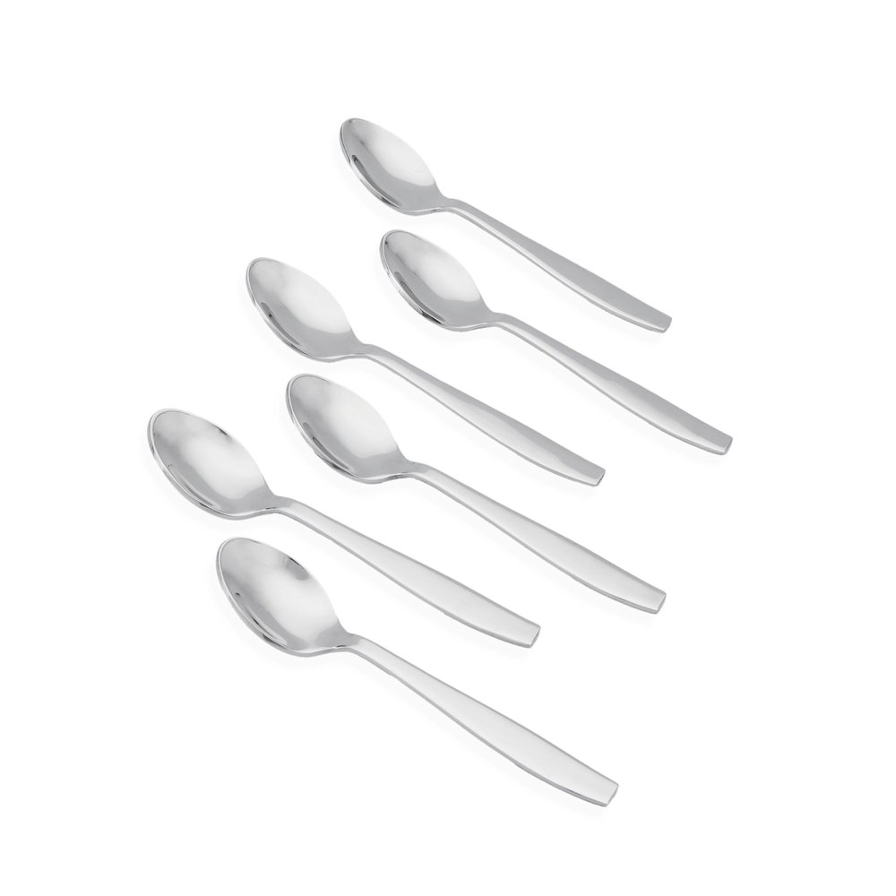 Kishco Crescent Stainless Steel Coffee Spoon - Pack of 6