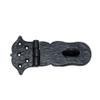 Adonai Hardware Paran Heavy Duty Antique Cast Iron Safety Locking Hasp and Staple for Vintage Pirates Treasure Chest, Trunks, Wooden Jewelry Box, (6 Inch x 1 Pack, Matte Black Powder Coated) view 1