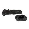 Adonai Hardware Paran Heavy Duty Antique Cast Iron Safety Locking Hasp and Staple for Vintage Pirates Treasure Chest, Trunks, Wooden Jewelry Box, (6 Inch x 1 Pack, Matte Black Powder Coated) view 3