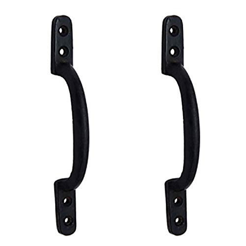 Adonai Hardware Nicanor Black Antique Iron Door Pull (Supplied as 2 Pieces per Pack) - Black Powder Coated