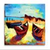 Tamatina Modern Art Canvas Painting | Sunny Day at the Beach| Abstract Art Unframed painting for Home dcor|size - 9X13 Inches.30 view 1