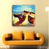Tamatina Modern Art Canvas Painting | Sunny Day at the Beach| Abstract Art Unframed painting for Home dcor|size - 9X13 Inches.30 view 2