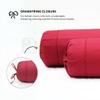 AURAVE Cotton 210 TC Cylinder Long Bolster Cover with Drawstring Closure Soft Breathable Durable Machine Washable Bolster Cover Use for Sofa Bed and Home Dcor Maroon, Set of 2, 15 inch x 30 inch view 4