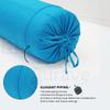 AURAVE Cotton 210 TC Cylinder Long Bolster Cover with Drawstring Closure Soft Breathable Durable Machine Washable Bolster Cover Use for Sofa Bed and Home Dcor Turquois Blue Set of 2 15 inch x 30 inch view 2
