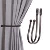 Deco Window 2 Pcs Curtain Holdback for Curtains Wall Mounted Metal Drapery Hook for Door Window Treatment-Spin Medallion(Brown) view 1