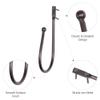 Deco Window 2 Pcs Curtain Holdback for Curtains Wall Mounted Metal Drapery Hook for Door Window Treatment-Spin Medallion(Brown) view 4