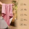 Sassoon Kama 100% Cotton Medium Bath Towel in 450 GSM- Pink view 4