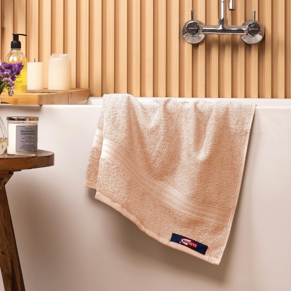 Sassoon Kama 100% Cotton Medium Bath Towel in 450 GSM- Beige