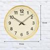 Ajanta Quartz Analog Wall Clock(32 Cm X 32 Cm X 3.5 Cm,Gold,Plastic) view 2