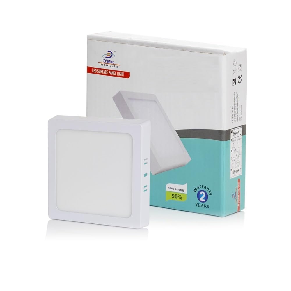 Amax 22 Watts Square Surface LED Panel Light (White,Plastic)