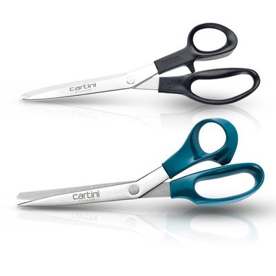 Godrej Cartini 2 Pc Scissors All Purpose + Classic Cloth Cut Scissors,AISI 420 J2 SS (American Iron and Steel),Teal and Black