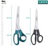 Godrej Cartini 2 Pc Scissors All Purpose + Classic Cloth Cut Scissors,AISI 420 J2 SS (American Iron and Steel),Teal and Black view 2