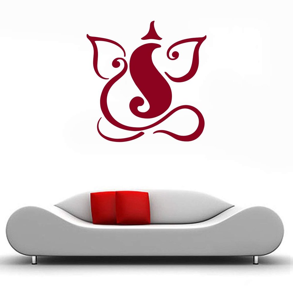 Decor Villa Ganesh Ji Wall Sticker & Decal (Size -58 cm x 58 cm)