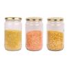 Pure Source India Glass 800g Rust Proof Jar Set with Golden Cap(Clear) view 1