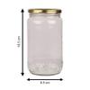 Pure Source India Glass 800g Rust Proof Jar Set with Golden Cap(Clear) view 2
