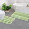 Saral Home Microfiber Bathmat with Contour Set -(Green, 40X60 CM) view 2