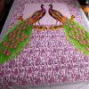 JR Print Oxy Peacock Print King Size Bedsheet 100% Cotton Pink view 2